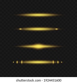 Line shiny light effect vector illustration on transparent background