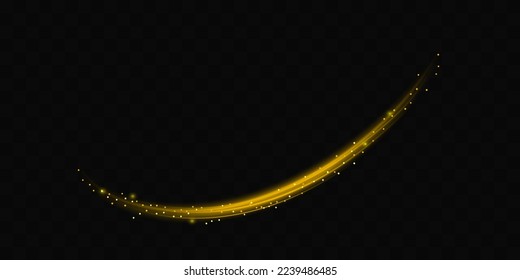Line shiny light effect vector illustration on transparent background