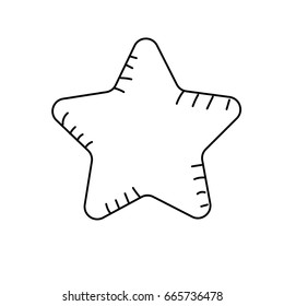 line shiny star in the sky art
