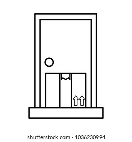 line shipping package service delivery at the door