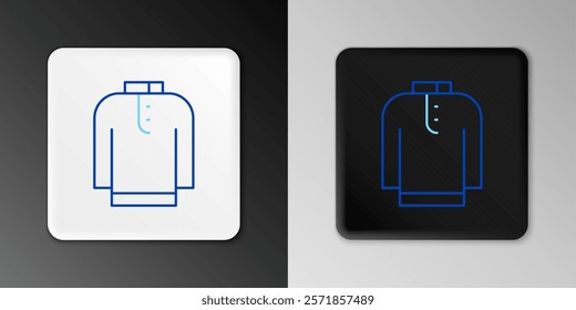 Line Shirt kurta icon isolated on grey background. Colorful outline concept. Vector