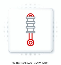Line Shock absorber icon isolated on white background. Colorful outline concept. Vector