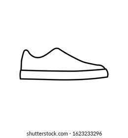 Line shoes icon vector design, Footwear illustration on white background