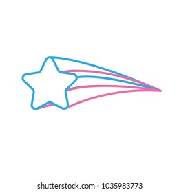 line shooting star shiny in the sky