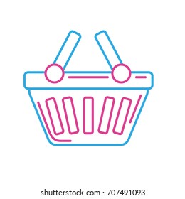 line shopping basket icon symbol to buy