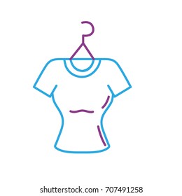 line shopping clothes in the market with style design