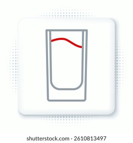 Line Shot glass icon isolated on white background. Colorful outline concept. Vector