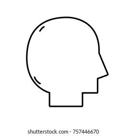 line silhouette man head