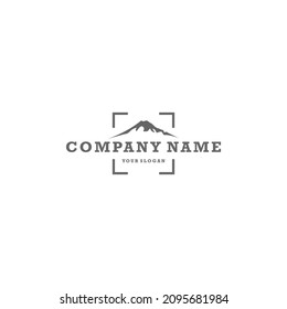 line silhouette mountain logo design inspiration
