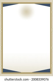 line simple frame for certificate. Straight border and triangle corner.