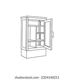 line simple furniture design, element graphic illustration template