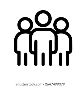 Line Simple Group of People Teamwork Collaboration Social Icon