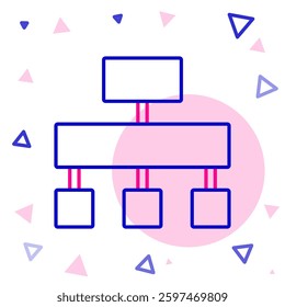 Line Site map icon isolated on white background. Colorful outline concept. Vector