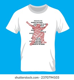 diseño de patinaje de línea con texto para camisa de niños 