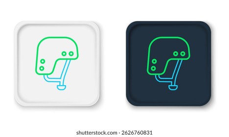 Line Skateboard helmet icon isolated on white background. Extreme sport. Sport equipment. Colorful outline concept. Vector