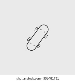 Line skateboard icon illustration isolated vector sign symbol