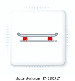 Line Skateboard icon isolated on white background. Extreme sport. Sport equipment. Colorful outline concept. Vector