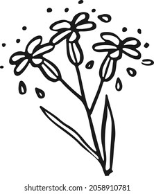 Line sketch bundle silhouette vector