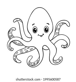 3,908 Coloring book octopus Images, Stock Photos & Vectors | Shutterstock