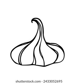 Line sketch,doodle of meringue cake.Vector graphics.