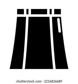 a line skirt glyph icon vector. a line skirt sign. isolated symbol illustration