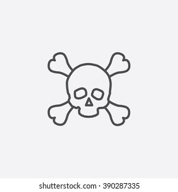 Line Skull Icon