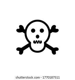 Line skull icon. Vector illustration