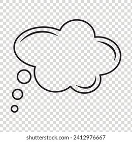 Line sky cloud icon symbol. Trendy flat weather outline ui sign design. Thin linear graphic pictogram for web site, mobile application. Logo 