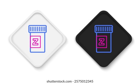 Line Sleeping pill icon isolated on white background. Colorful outline concept. Vector