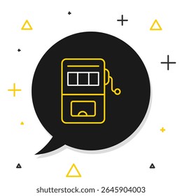 Line Slot machine icon isolated on white background. Colorful outline concept. Vector