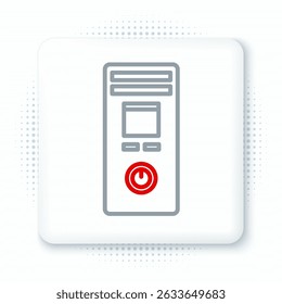 Línea Icono de casa inteligente aislado sobre fondo blanco. Control remoto. Concepto de contorno colorido. Vector