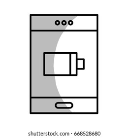 line smartphone with battery power low