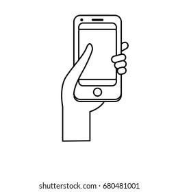 line smartphone digital technology to communication in the hand