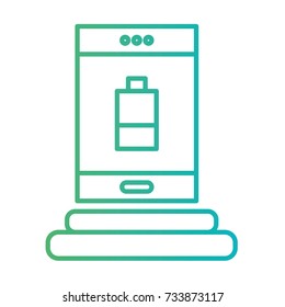 line smartphone technology charging the battery