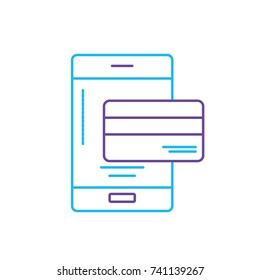 line smartphone technology with electronic credit card