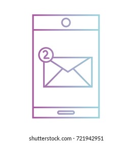 line smartphone technology with e-mail message information