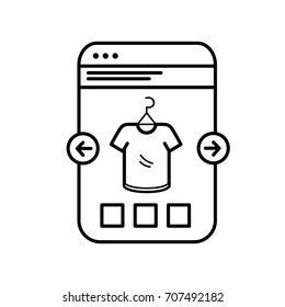 line smartphone website shopping the clothes online