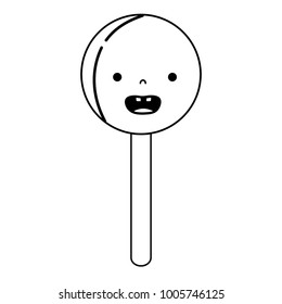line smile circle ice lolly kawaii