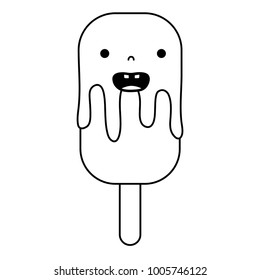 line smile ice lolly kawaii dessert