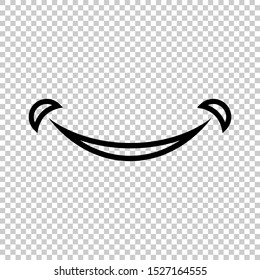 line smile icon vector isolated on transparent background