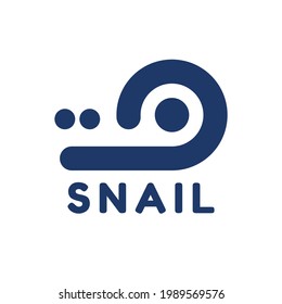 Line snail icon logo. Unique and creative abstract simple modern design. Vector logo design
