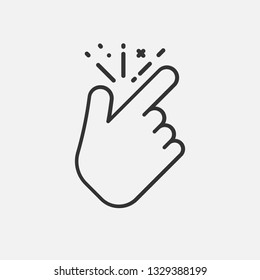line snap finger like icon isolated white background  Vector illustration 
