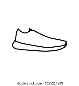 Line sneakers icon vector on white background