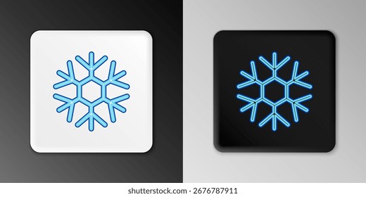 Icono de copo de nieve aislado sobre fondo gris. Concepto de contorno colorido. Vector