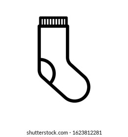 Line sock icon vector on white background