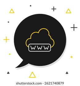 Line Software, web development, programming concept icon isolated on white background. Programming language and program code on screen laptop. Colorful outline concept. Vector
