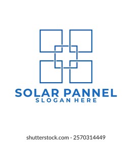 Line Solar Panel symbol logo. Solar Energy logo designs vector, Solar Panel logo icon