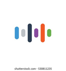 Line Sound Wave Vector Logo Design Element