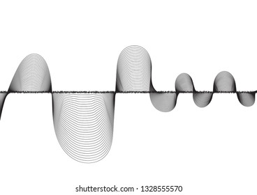 line soundwave abstract background with voice music technology