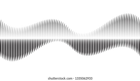 line soundwave abstract background with voice music technology